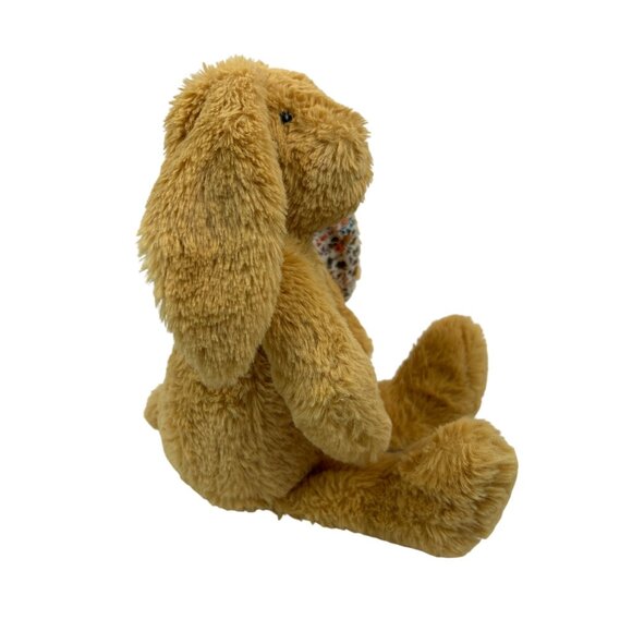 Manhattan Toy Pattern Pals Brown Bunny Rabbit Plush 12" Floral Flower Ears - Picture 5 of 9